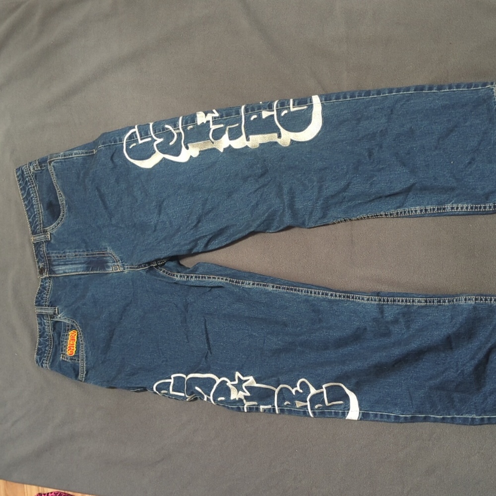 Baggy blue jeans, EMPYRE BRAND, limited edition design, unworn brand new